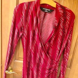 Red long sleeve dress